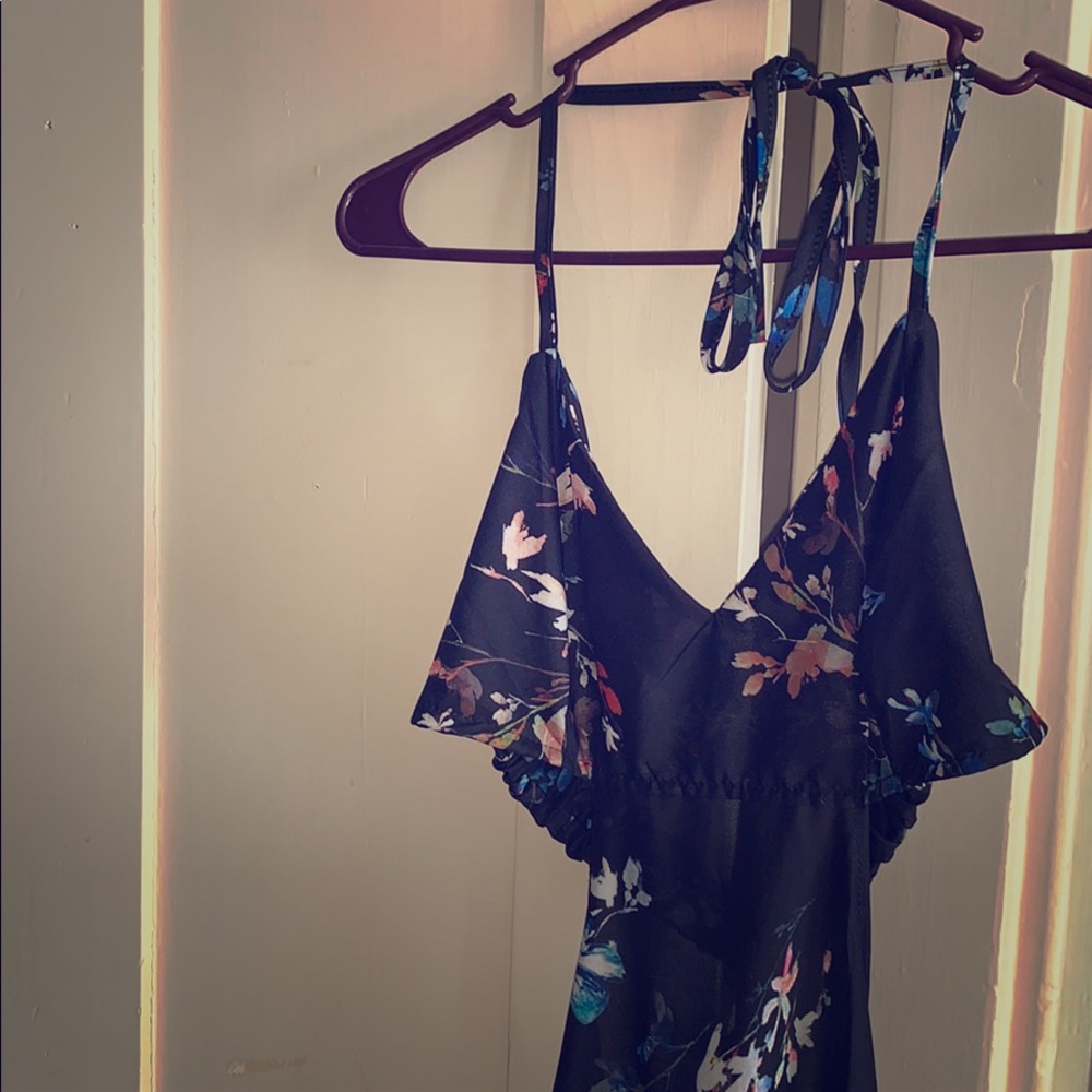 Beautiful and sexy! Long black cutout dress!